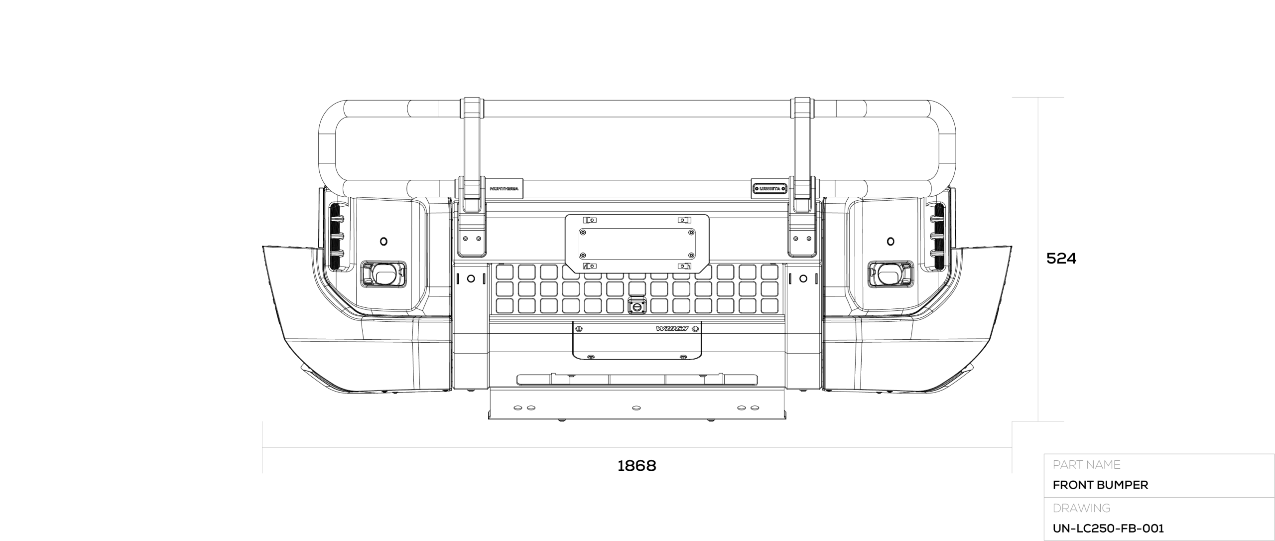 Front Bumper Kit technical drawing