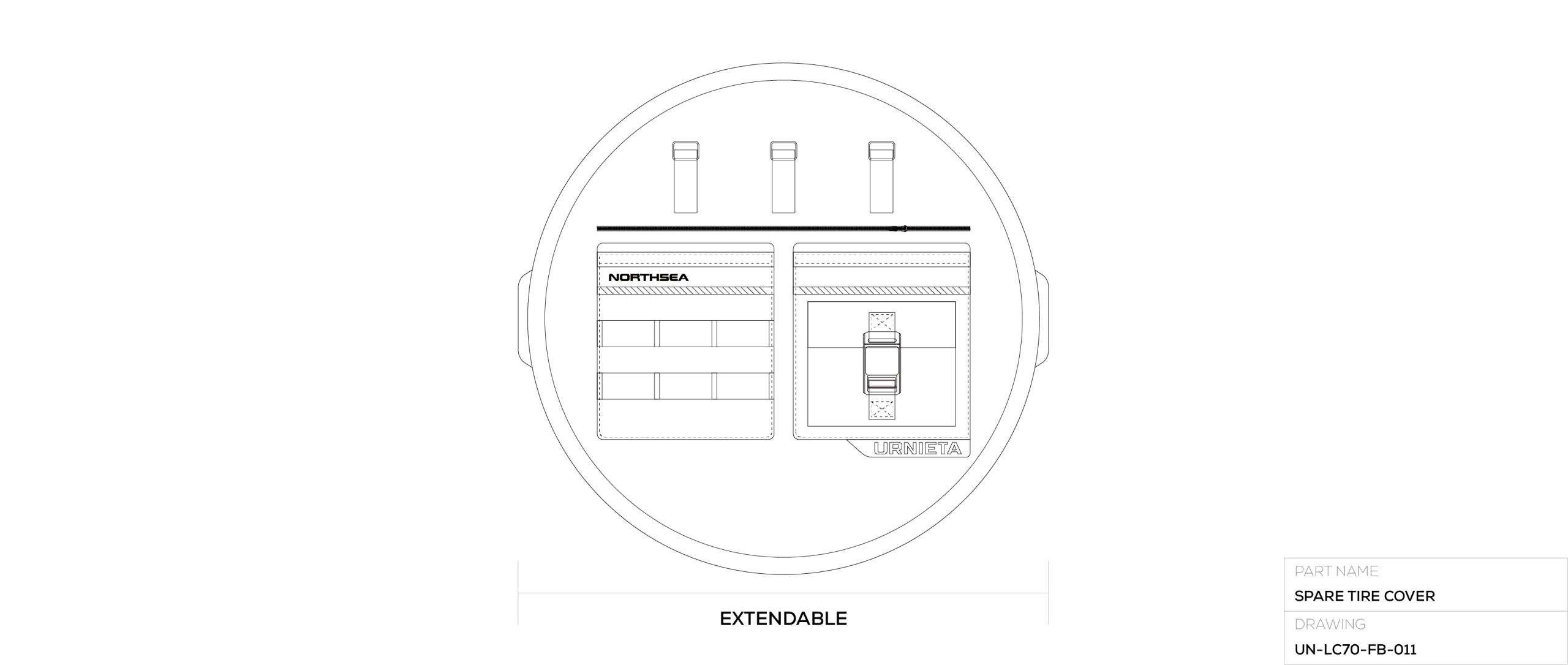 Spare Tire Cover technical drawing